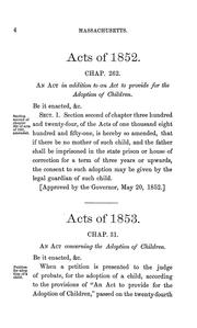 Cover of: The law of adoption in the United States, and especially in Massachusetts: With an Appendix containing the Massachusetts act of 1876