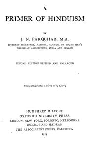 Cover of: A primer of Hinduism by J. N. Farquhar