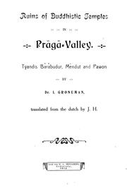 Cover of: Ruins of Buddhistic temples in Prågå-Valley by Isaäc Groneman