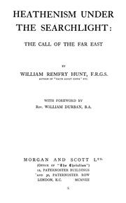 Cover of: Heathenism under the searchlight: the call of the Far East