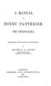 A manual of Hindu pantheism by Sadānanda Yogīndra.