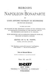 Cover of: Memoirs of Napoleon Bonaparte.