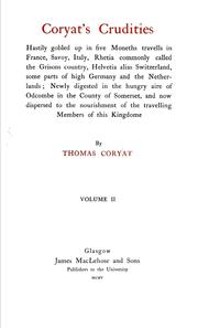 Cover of: Coryat's Crudities by Thomas Coryate, Thomas Coryate