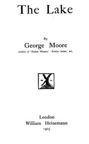 Cover of: The lake. by George Moore