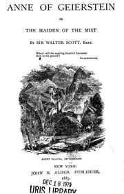 Cover of: Anne of Geierstein by Sir Walter Scott