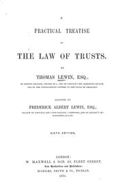 Cover of: A practical treatise on the law of trusts