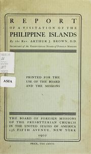 Cover of: Report of a visitation of the Philippine Islands