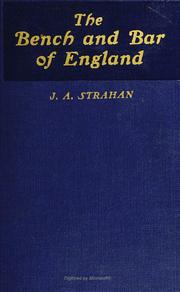 Cover of: The bench and bar of England