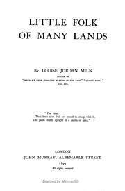 Cover of: Little folks of many lands: by Louise Jordan Miln