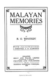 Cover of: Malayan memories