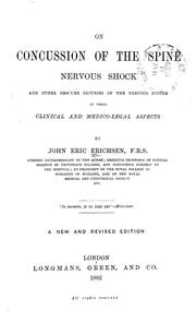 Cover of: On concussion of the spine, nervous shock and other obscure injuries of the nervous system, in their clinical and medico-legal aspects