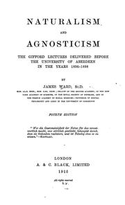 Cover of: Naturalism and agnosticism by Ward, James, Ward, James