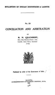 Cover of: Conciliation and arbitration