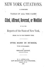 Cover of: New York citations | Theodore Connoly