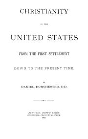 Cover of: Christianity in the United States from the first settlement down to the present time.
