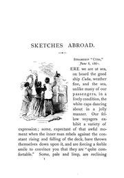 Cover of: Sketches abroad with pen and pencil