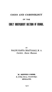 Cover of: Coins and chronology of the early independent sultans of Bengal