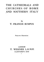 Cover of: The cathedrals and churches of Rome and southern Italy