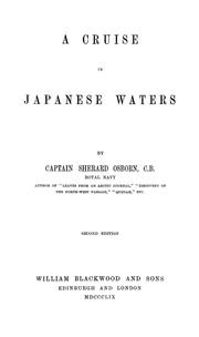 Cover of: A cruise in Japanese waters by Sherard Osborn