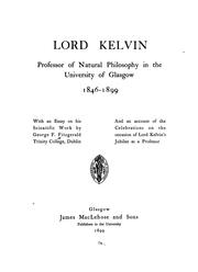 Cover of: Lord Kelvin by George F. Fitzgerald