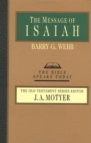Cover of: The Message of Isaiah by Barry G. Webb