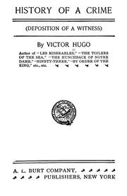 Cover of: History of a crime by Victor Hugo