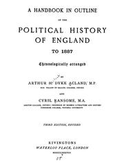 Cover of: A handbook in outline of the political history of England to 1887