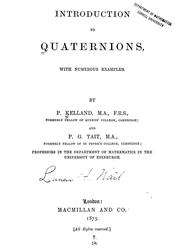 Cover of: Introduction to quaternions: with numerous examples