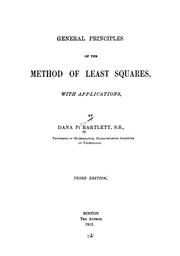 Cover of: General principles of the method of least squares: with applications