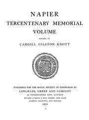 Napier tercentenary memorial volume by Cargill Gilston Knott