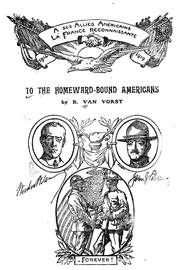 To the homeward-bound Americans by Van Vorst, John Mrs.