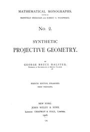 Cover of: Synthetic projective geometry