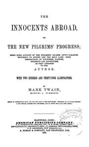 Cover of: The innocents abroad; or, The new Pilgrim's progress by Mark Twain, Mark Twain