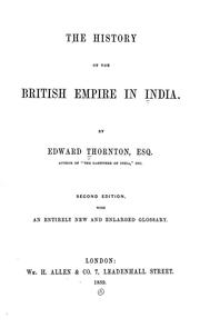 Cover of: The history of the British Empire in India