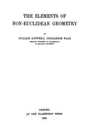 Cover of: The elements of non-Euclidean geometry