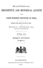 Cover of: Statistical, descriptive and historical account of the North-western Provinces of India
