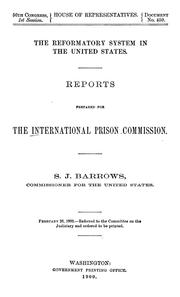 Cover of: The reformatory system in the United States by International Penal and Prison Commission.