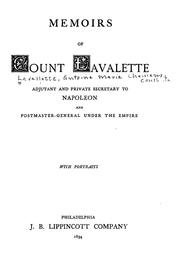 Cover of: Memoirs of Count Lavalette by Antoine Marie Chamans de Lavalette