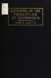 Cover of: Questions of the principles of economics