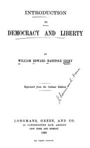 Cover of: Introduction to Democracy and Liberty