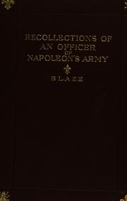 Cover of: Recollections of an officer of Napoleon's army