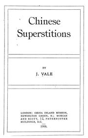 Cover of: Chinese superstitions