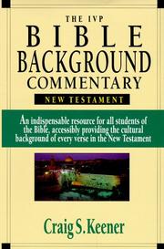 Cover of: The IVP Bible background commentary by Craig S. Keener