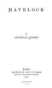 Cover of: Havelock by Archibald Forbes