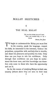 Cover of: Malay sketches