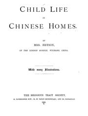 Cover of: Child life in Chinese homes