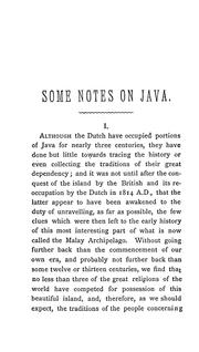 Cover of: Some notes on Java and its administration by the Dutch by Henry Scott Boys