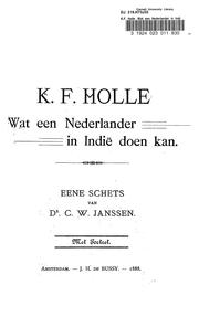 K.F. Holle by C. W. Janssen