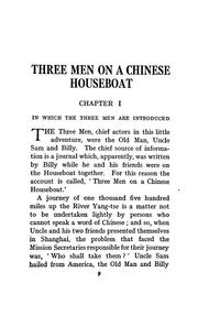 Cover of: Three men on a Chinese houseboat: the story of a river voyage