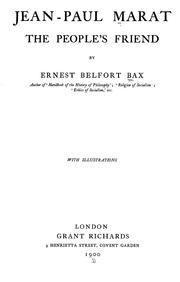 Cover of: Jean Paul Marat by Ernest Belfort Bax